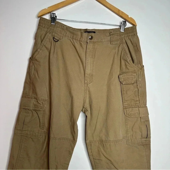 5.11 Tactical Khaki Cotton Canvas Pants Size 38x30 - Picture 4 of 14